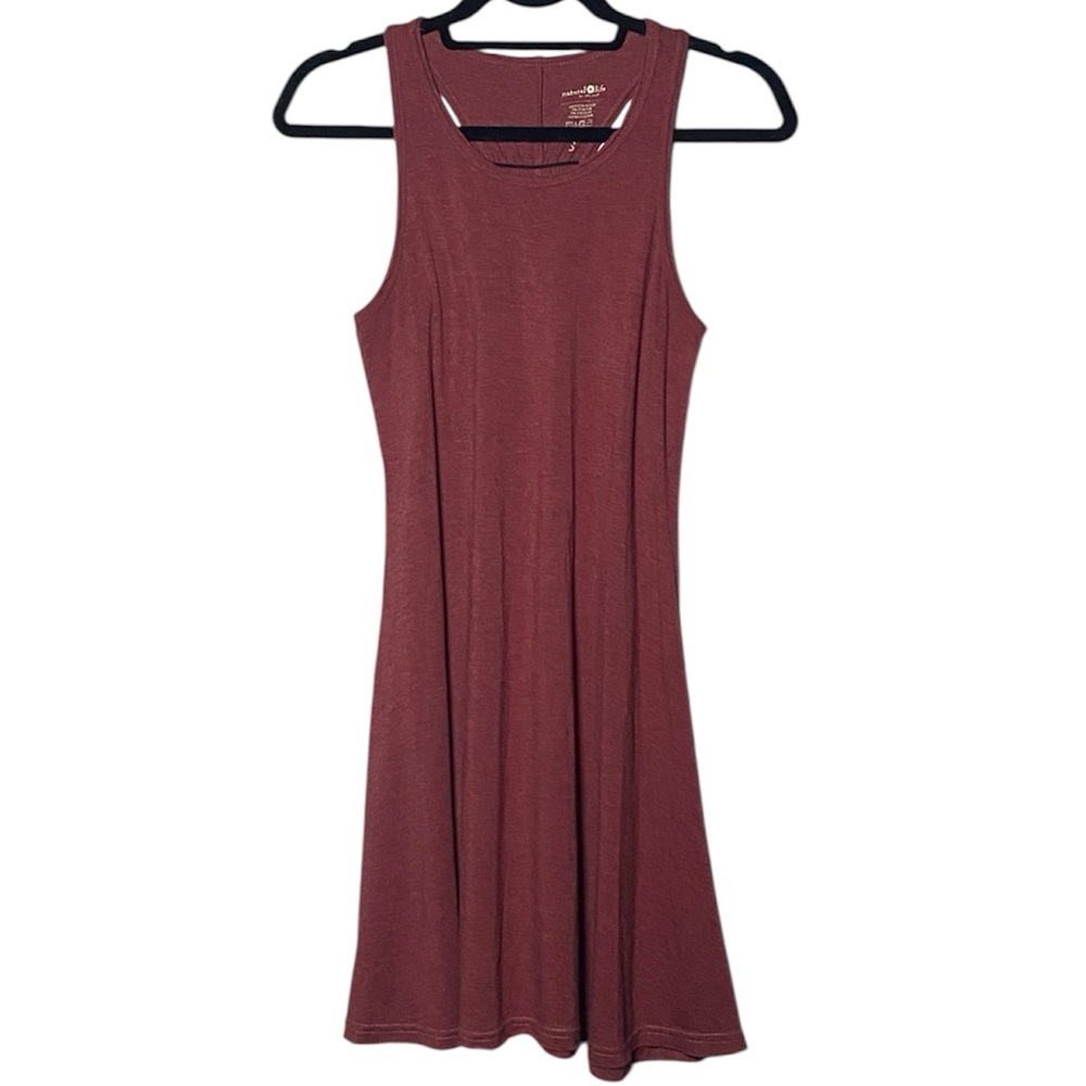 Natural Life Tank Dress Women’s Small Red Hippie Boho Racerback Mini